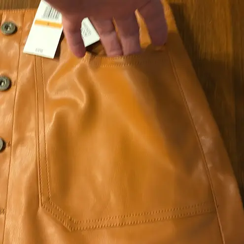 Jessica Simpson  SHORT SKIRT PLEATHER BUTTON DOWN FRONT POCKETS SIZE S