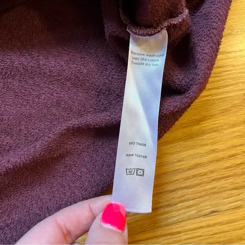 Michael Stars cropped purple sweatshirt size small