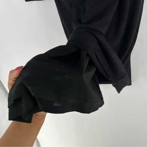 Nic+Zoe Soft Knit Gathered Twisted Waist Dolman 3/4 Sleeve Mock Neck Dress