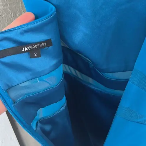 Jay Godfrey Mcguinn Dress in Peacock 2 NWT Blue