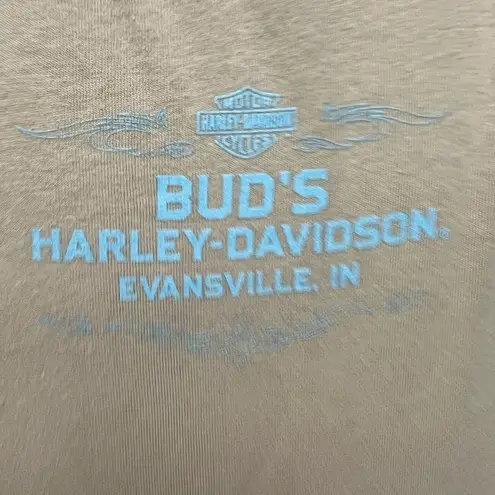 Harley Davidson 1903 Vintage Motorcycle Graphic Tee Retro Logo Evansville IN Size M
