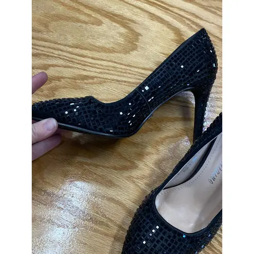Lauren Lorraine Dazzle Women's Rhinestone Embellished Pointed Toe Heels 6.5 S16