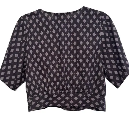 Banana Republic  Linen Blend Crop Wrap Style Top Size M