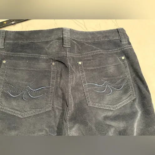 Marc Aurel Dark Grey Straight Leg Velvet Jeans Gray Size 10