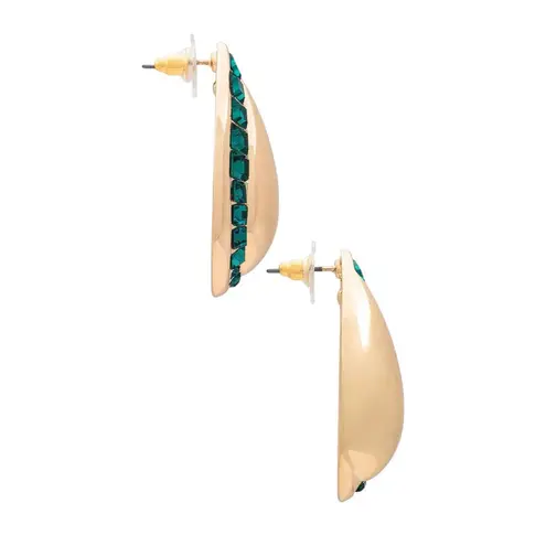 8 Other Reasons Teardrop Earrings in Gold & Green One Size Womens