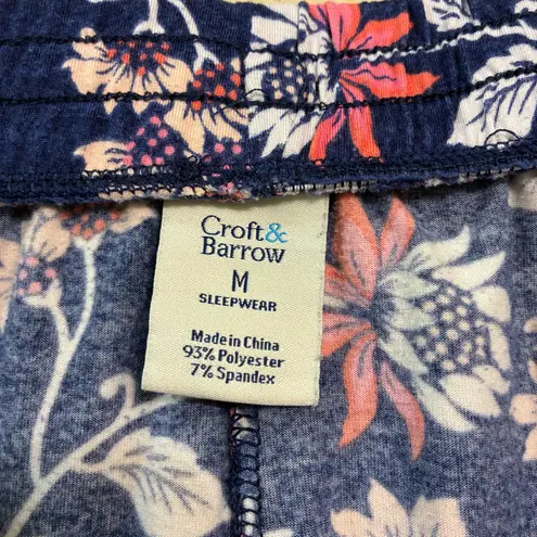 Croft & Barrow Sleepwear Pajama Set Medium Tank & Shorts Blue