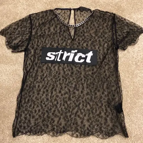 Alexander Wang Strict Lace Patch Top in black size 2 thumbnail 5