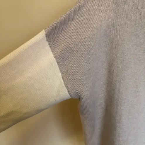 Garnet Hill Merino Wool Organic Cotton Sweater L Relaxed Fit Turtleneck Neutral