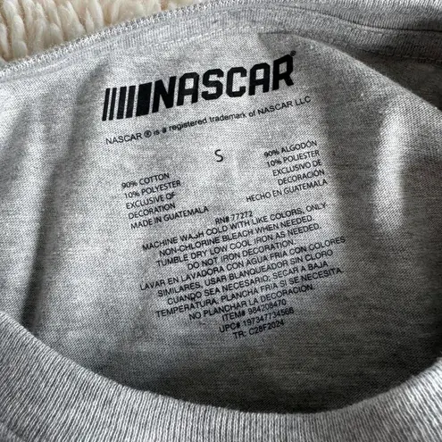NASCAR Racing Graphic Tee with Striped Sleeves NWT