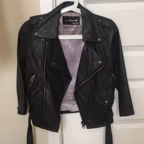 Unique Vintage Black faux leather jacket