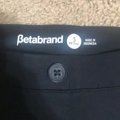 Betabrand Straight Leg Classic Dress Pant Yoga Pants Black Small Petite