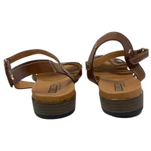 Pikolinos Leather Strappy Sandals Women’s EU 37/US 6.5-7 Brown Colorful Boho