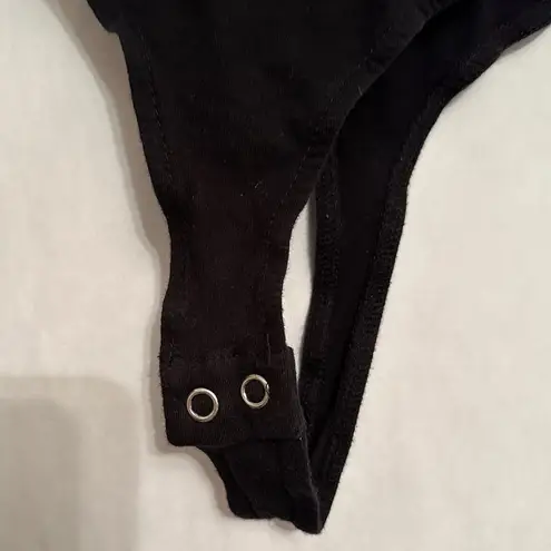 Danielle Bernstein Black Short Sleeve Body Suit T-Shirt Tee Stretch Womens Small