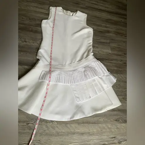 Victoria Beckham white Ruffled Sheath Mini Dress