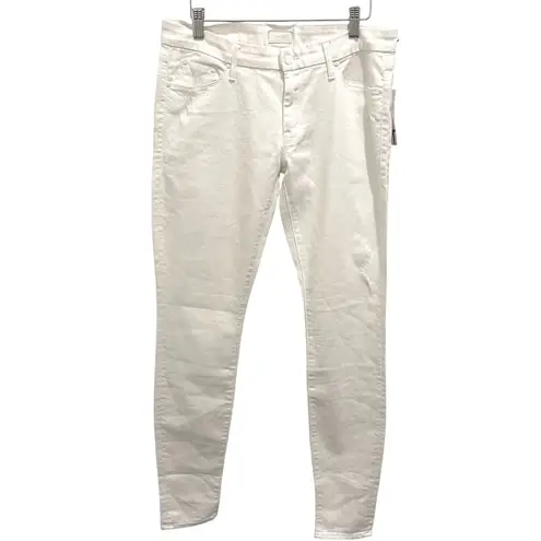 MOTHER The Looker Broken Mirror White Skinny Jeans Women's Size 30