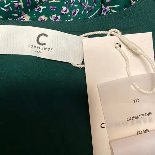 NEW Commense Green Floral V