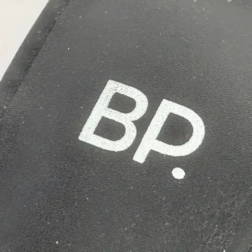 BP Black Pointed Toe Slingback Flats Embellished Chain Women Size 8M