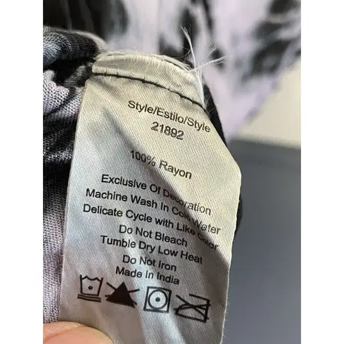 Riviera Sun Tie Dye Casual Dress Women Size Medium Purple Black Off Shoulder