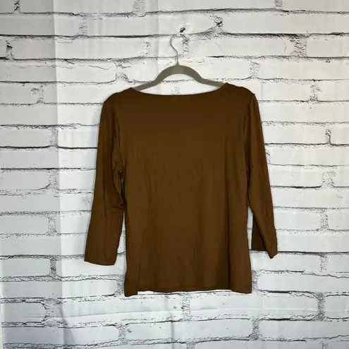 Vintage Lauren Ralph Lauren Brown Longsleeve Top Women’s M Preppy Minimalist Y2K Size M