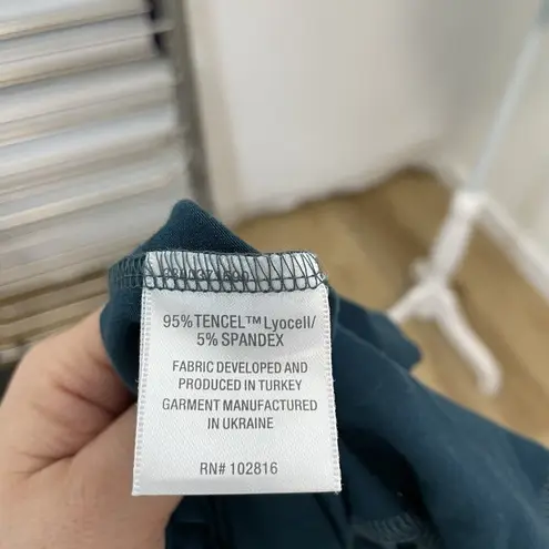 Garnet Hill NWT Kimono Sleeve Jumpsuit Stretch Wide Leg Cropped Teal size XS