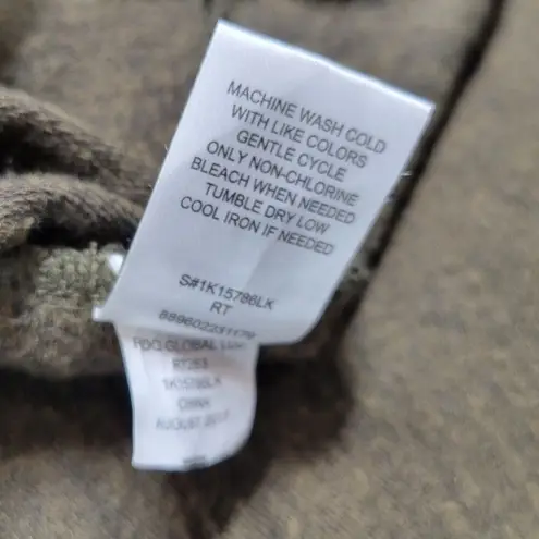 Cloud Chaser Sweater Dress Womens 2X Brown Olive Seamed A-line Pull On Midi