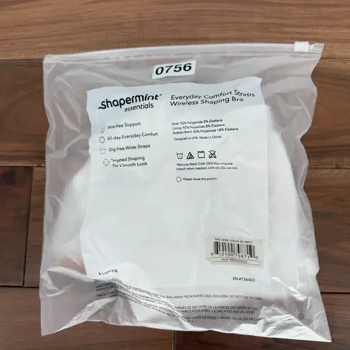 Shapermint Essentials Everyday Comfort Straps Wireless Shaping Bra XL White Size 1X