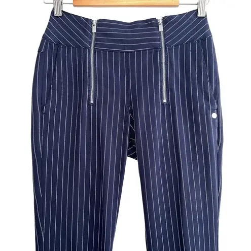 Scotch & Soda Modern Classic Navy & White Striped Zipper Front Pant