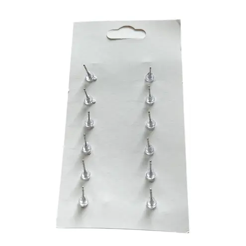 None Fashion Round Earring Set Sparkling Jewel Tones 6 Pair Spring Summer Gifts