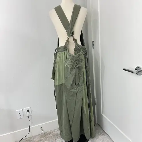 Osklen Small Olive Green Military Utility Overalls Parachute Dress
