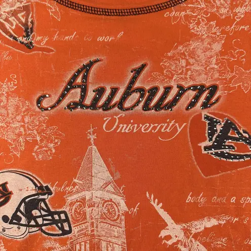 Vtg Auburn Tigers Shirt Womens Large NCAA College Football University '56 Spirit Orange