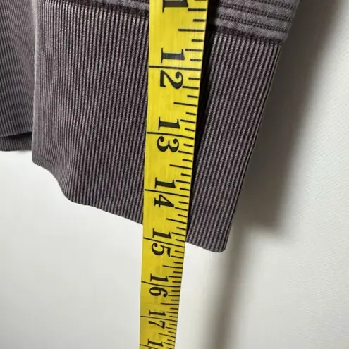 Offline By Aerie Top Seamless Short Sleeve Yoga Gym Lounge Crop Shirt Pullover S Brown