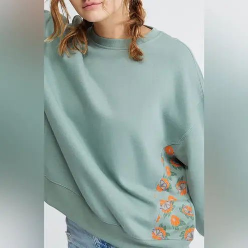 PacSun  Chair Lift Cozy Crew Neck Oversized Sweatshirt in green & orange