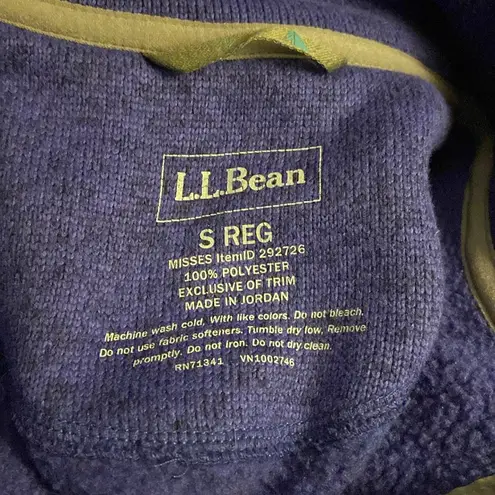 L. L. Bean Sweater Fleece Pullover Purple Size Small