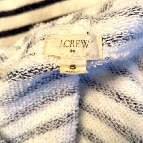 J.Crew || White/black striped hoodie with pockets