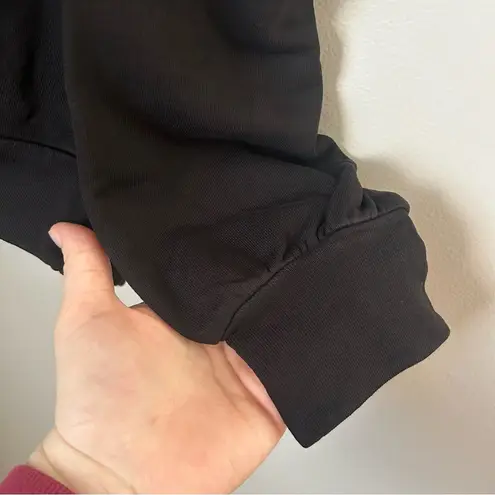 Lanston Sport Porter Halter Pullover Black Athleisure Casual Neutral Open Back Size M