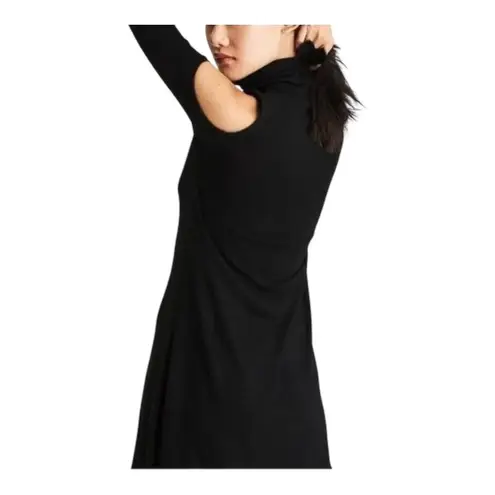 American Eagle Soft & sexy AEO womens size small Mini black turtleneck dress cold shoulder​​