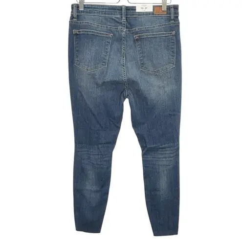 Judy Blue NEW High Rise Distressed Skinny Jeans Leopard Patch Size 31