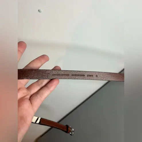 Ann Taylor LOFT Full Genuine Leather Real Animal Fur Zebra Print Dyed VTG Belt S