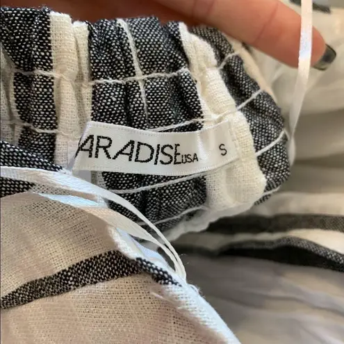 NWT Striped Button Halter Romper