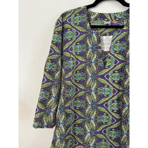 NWT Indian Cotton Kurti Kurta Tunic Women’s Size Small Purple Green Top