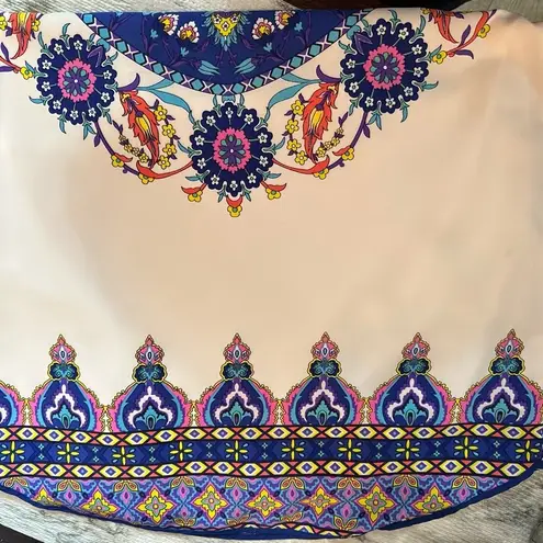 Pink Owl Anthropologie Boho Medallion Pattern Sleeveless Shift Dress Size Small