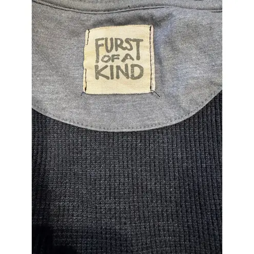 Furst of a Kind Thermal with Rose Aplique on Sleeves in Size Large