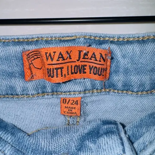 Wax Jean Women's Light Wash Denim High Rise Ankle Skinny Jeans size 0/24