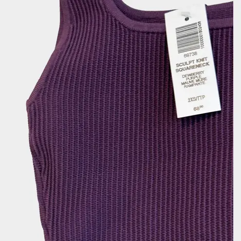 Babaton Aritzia Sculpt Knit Square-neck Tank Dewberry Purple