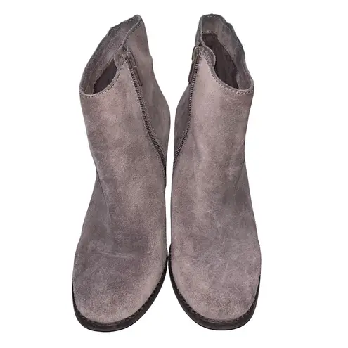 Arturo Chiang Reiden Gray Suede Fringe Booties