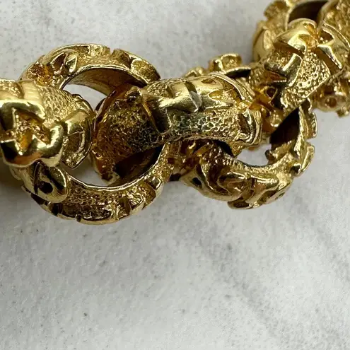 St. John Gold Chain Necklace 46" Palm Beach New York Text Links Statement ✨