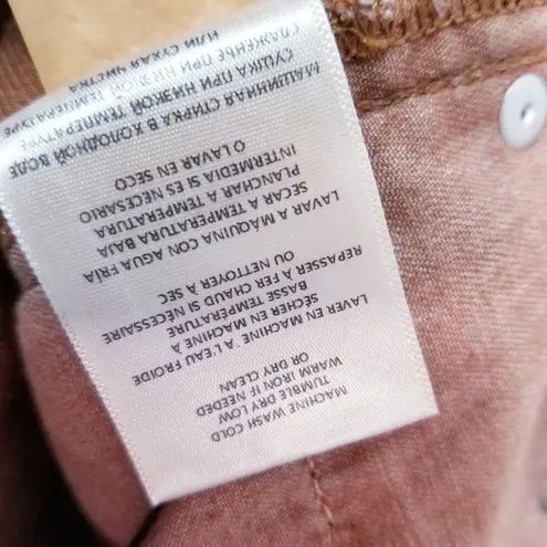 RE/DONE 70s Ultra High Rise Stove Pipe Brown Jeans Frayed Hem Button Fly