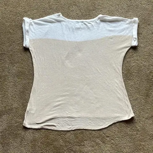 Joseph A . Quest-Ce Que C'est Silk Cotton Two Toned Top XL