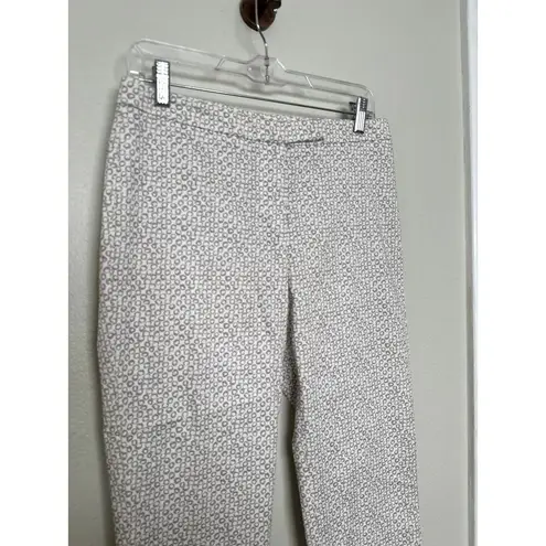 Peserico Slim Cut Tailored Straight Leg Casual Pants Stretch Twill Cropped White Size L