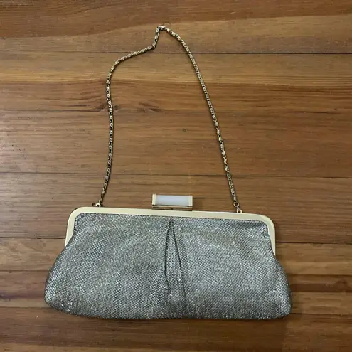 Kate Landry Champagne Gold Glitter Evening Bag Clutch 5x11